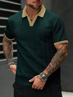 Mens Polo Shirt Contrast Binding Knit Short Sleeve – Valron