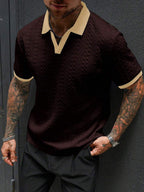 Mens Polo Shirt Contrast Binding Knit Short Sleeve – Valron
