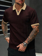 Mens Polo Shirt Contrast Binding Knit Short Sleeve – Valron