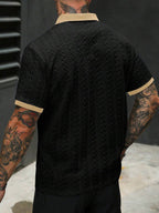 Mens Polo Shirt Contrast Binding Knit Short Sleeve – Valron