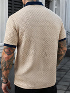 Mens Polo Shirt Contrast Binding Knit Short Sleeve – Valron