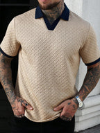 Mens Polo Shirt Contrast Binding Knit Short Sleeve – Valron