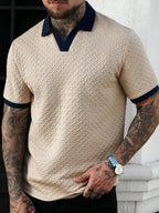 Mens Polo Shirt Contrast Binding Knit Short Sleeve – Valron