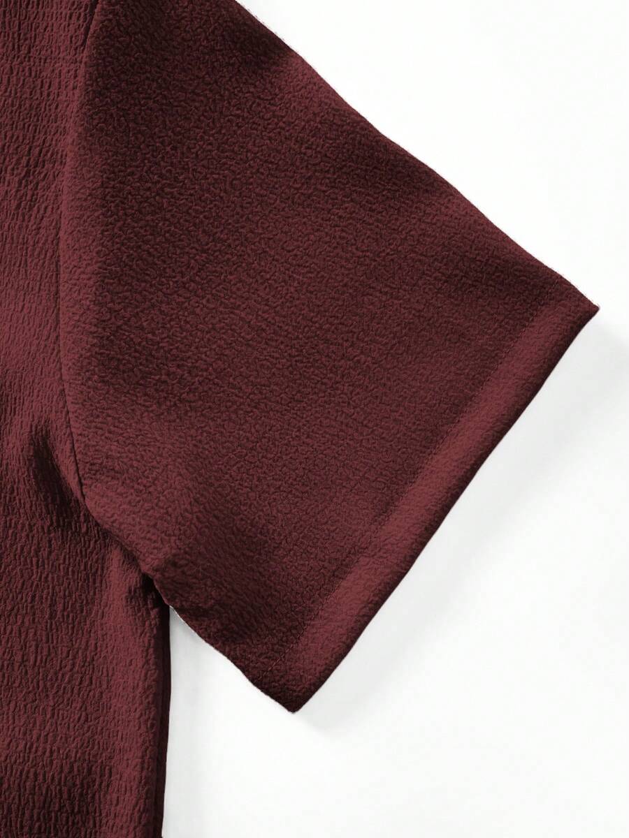 Mens Pant and Shirt Set Jacquard Short Sleeve Button-Up – Tarlen