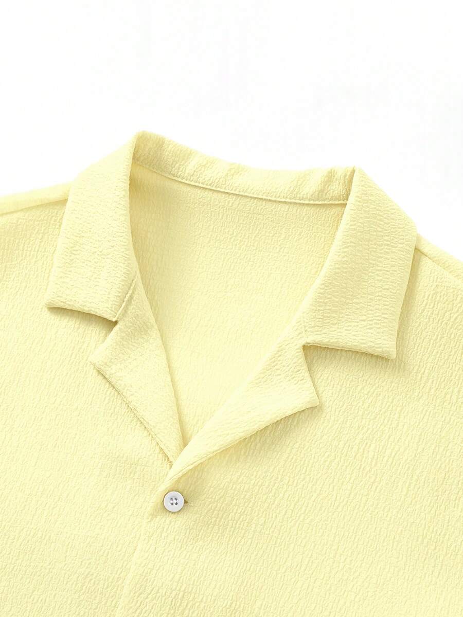 Mens Pant and Shirt Set Jacquard Short Sleeve Button-Up – Tarlen