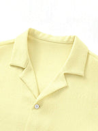 Mens Pant and Shirt Set Jacquard Short Sleeve Button-Up – Tarlen