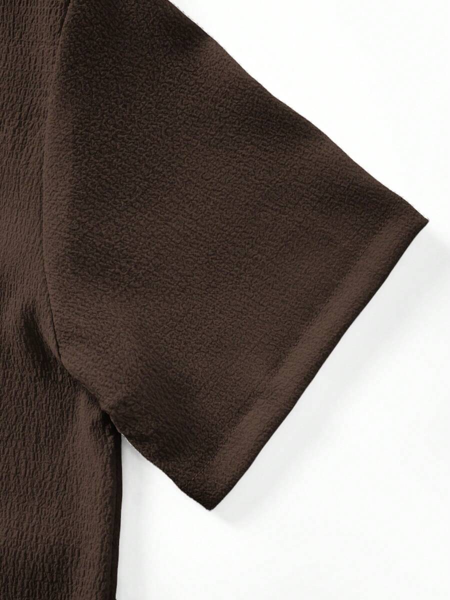 Mens Pant and Shirt Set Jacquard Short Sleeve Button-Up – Tarlen