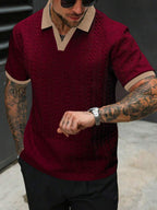 Mens Polo Shirt Contrast Binding Knit Short Sleeve – Valron