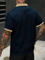 Mens Polo Shirt Contrast Binding Knit Short Sleeve – Valron