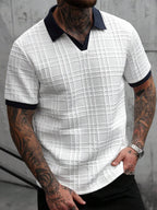 Mens Polo Shirt Contrast Binding Knit Short Sleeve – Valron