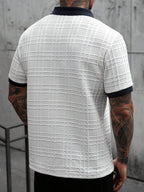 Mens Polo Shirt Contrast Binding Knit Short Sleeve – Valron