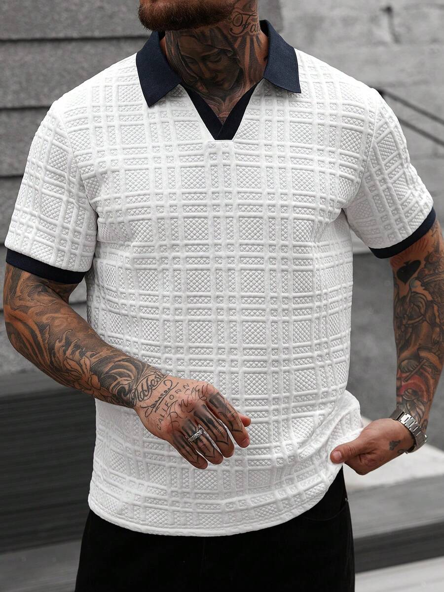 Mens Polo Shirt Contrast Binding Knit Short Sleeve – Valron