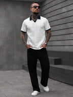 Mens Polo Shirt Contrast Binding Knit Short Sleeve – Valron