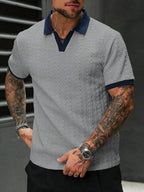 Mens Polo Shirt Contrast Binding Knit Short Sleeve – Valron
