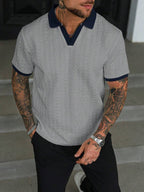 Mens Polo Shirt Contrast Binding Knit Short Sleeve – Valron