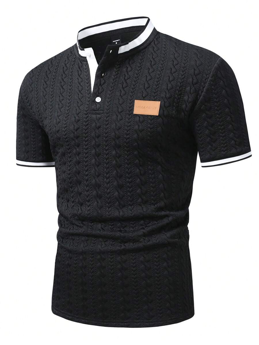 Mens Polo Shirt Contrast Binding Knit Short Sleeve – Valron