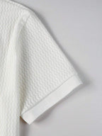 Mens Polo Shirt Geometric Jacquard Knit Short Sleeve – Balvex