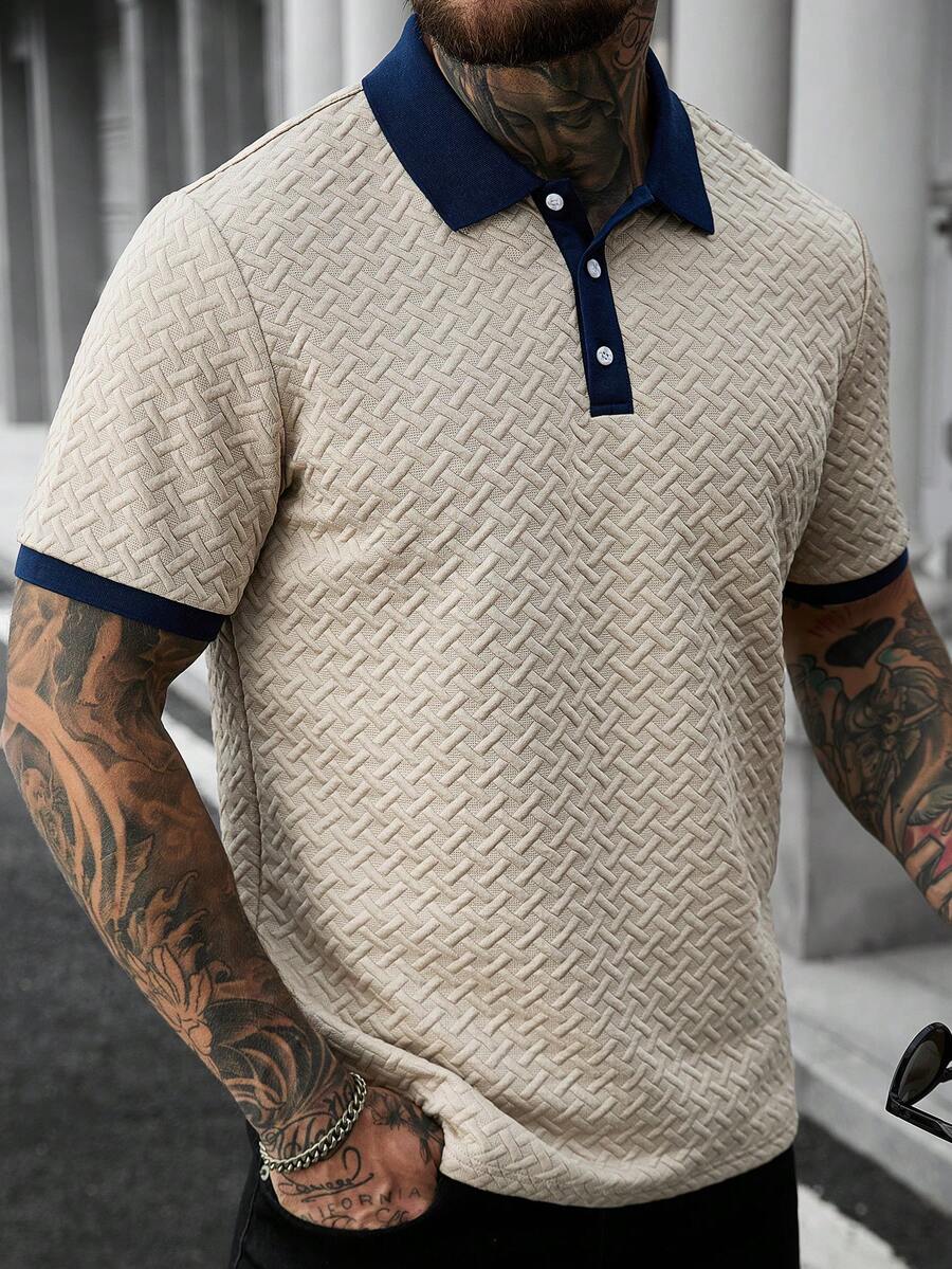 Mens Polo Shirt Contrast Binding Knit Short Sleeve – Valron