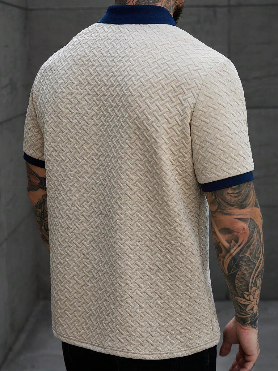 Mens Polo Shirt Contrast Binding Knit Short Sleeve – Valron