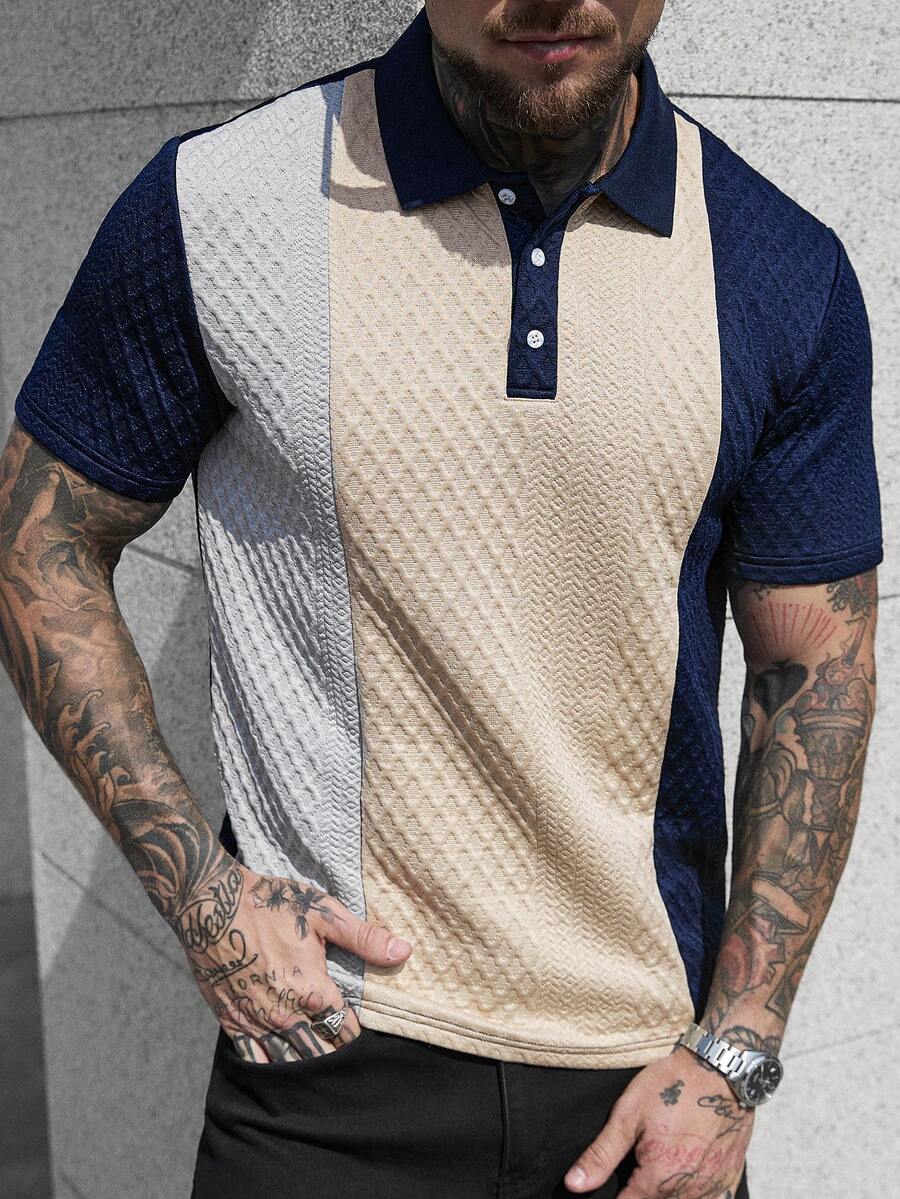 Mens Polo Shirt Contrast Binding Knit Short Sleeve – Valron