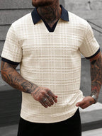 Mens Polo Shirt Contrast Binding Knit Short Sleeve – Valron