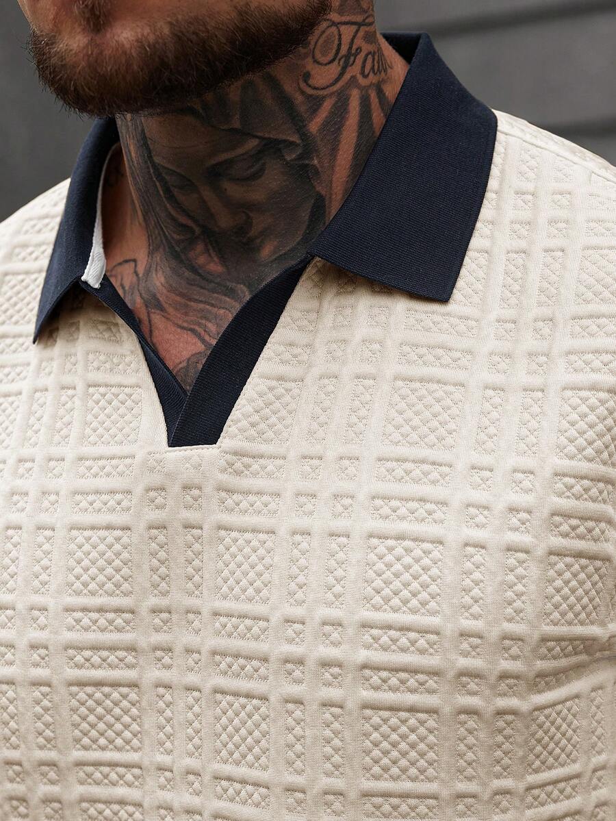 Mens Polo Shirt Contrast Binding Knit Short Sleeve – Valron