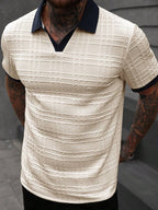 Mens Polo Shirt Contrast Binding Knit Short Sleeve – Valron