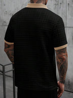 Mens Polo Shirt Contrast Binding Knit Short Sleeve – Valron