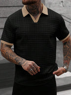 Mens Polo Shirt Contrast Binding Knit Short Sleeve – Valron