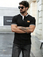Mens Polo Shirt Contrast Binding Knit Short Sleeve – Valron