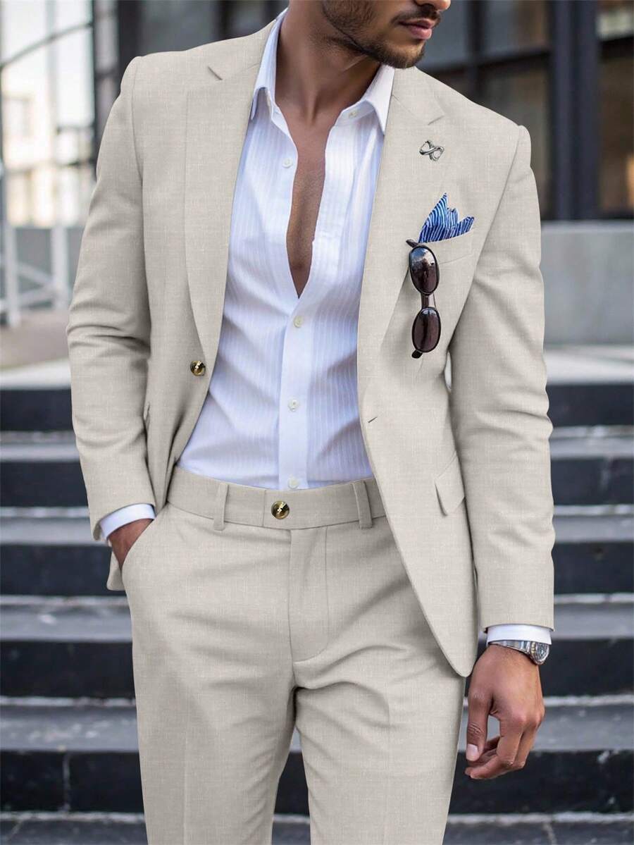Men's Suit Blazer and Pants Set Slim Business Formal – Garvon