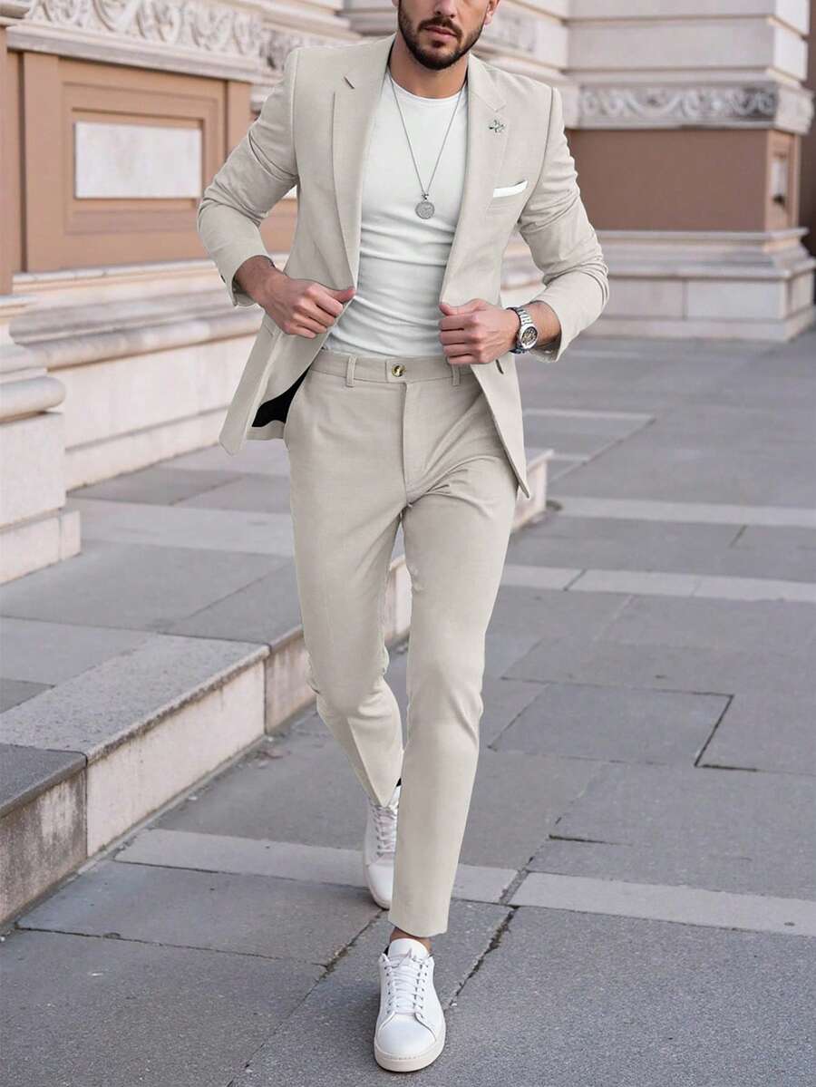 Men's Suit Blazer and Pants Set Slim Business Formal – Garvon