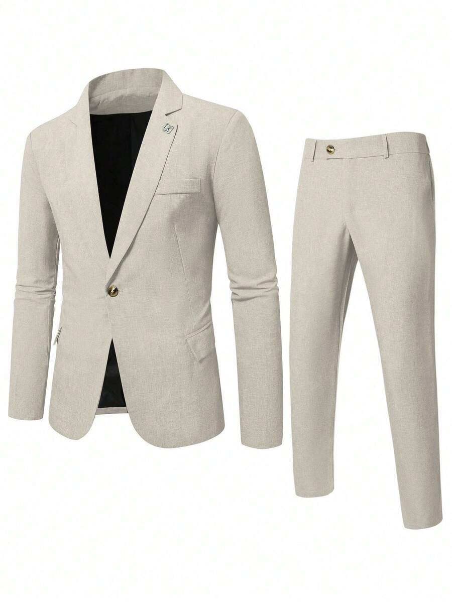 Men's Suit Blazer and Pants Set Slim Business Formal – Garvon