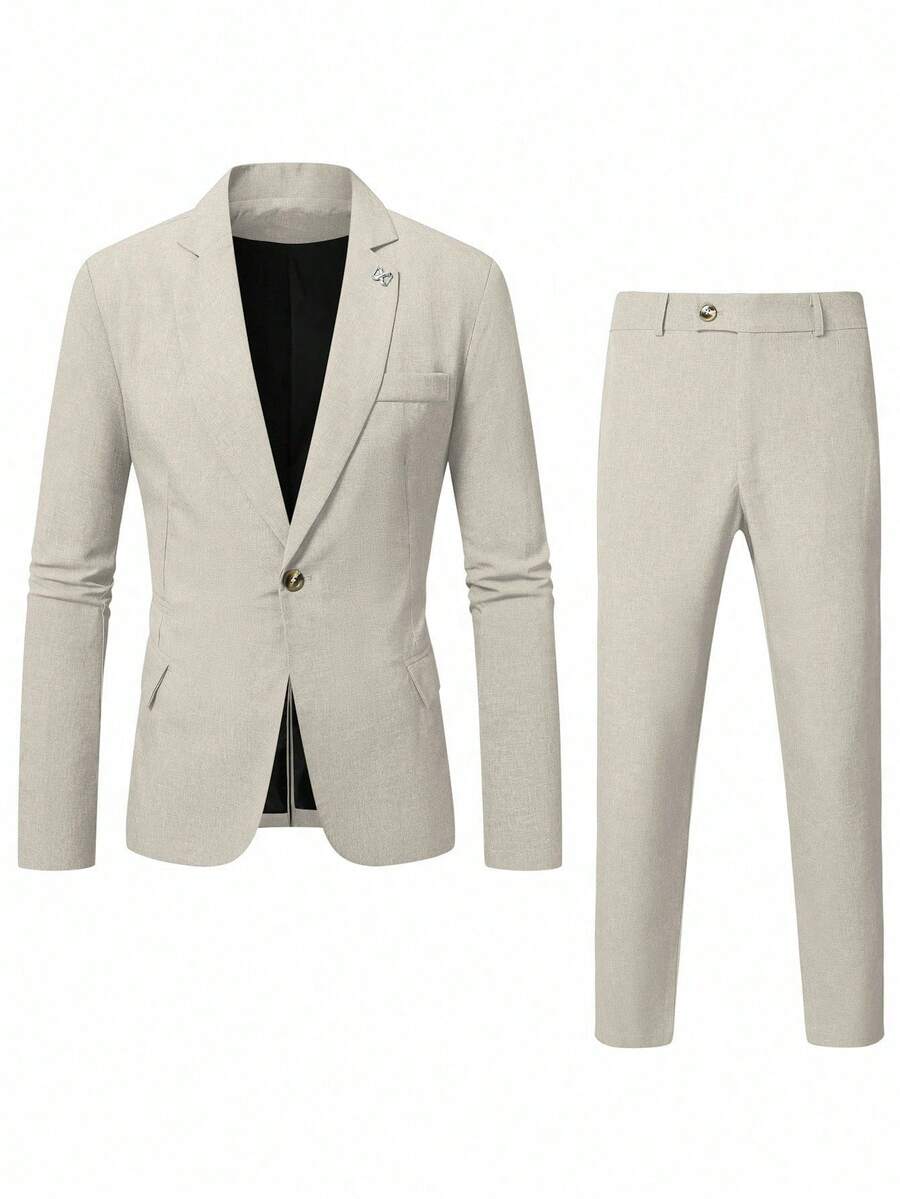 Men's Suit Blazer and Pants Set Slim Business Formal – Garvon