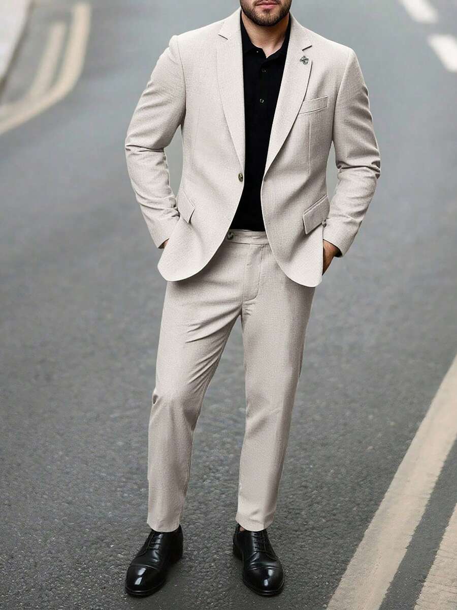 Men's Suit Blazer and Pants Set Slim Business Formal – Garvon