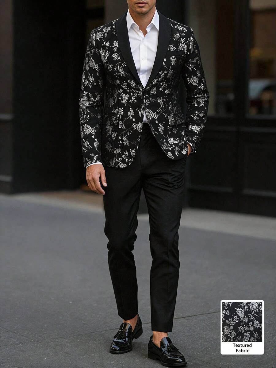 Mens Trouser Suit Shawl Collar Blazer Two-Piece Set – Vandro
