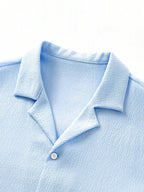 Mens Pant and Shirt Set Jacquard Short Sleeve Button-Up – Tarlen
