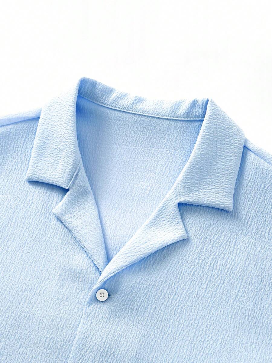 Mens Pant and Shirt Set Jacquard Short Sleeve Button-Up – Tarlen