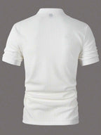 Mens Polo Shirt Geometric Jacquard Knit Short Sleeve – Balvex