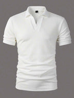 Mens Polo Shirt Geometric Jacquard Knit Short Sleeve – Balvex