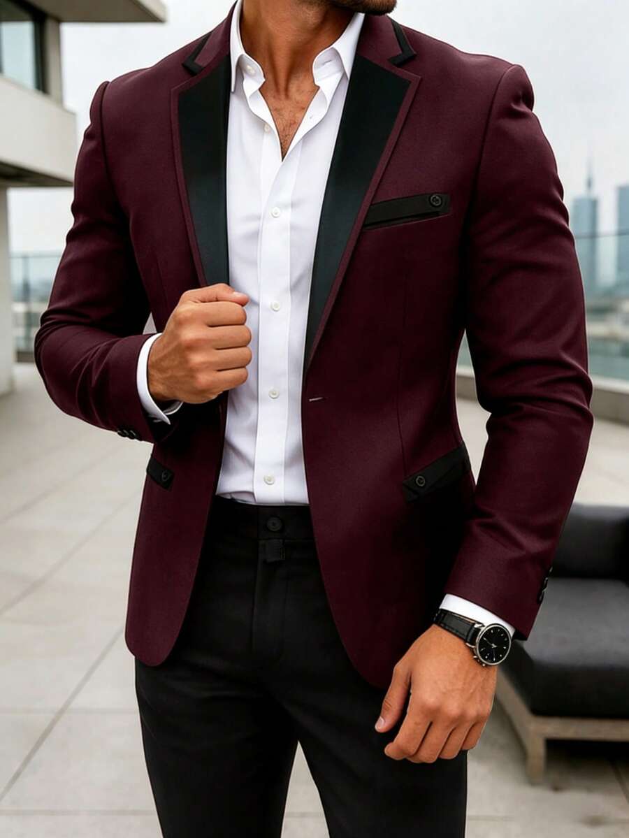 Mens Trouser Suit Shawl Collar Blazer Two-Piece Set – Vandro