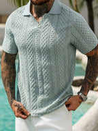 Mens Polo Shirt Contrast Binding Knit Short Sleeve – Valron