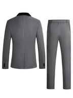 Mens Trouser Suit Shawl Collar Blazer Two-Piece Set – Vandro