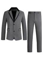 Mens Trouser Suit Shawl Collar Blazer Two-Piece Set – Vandro