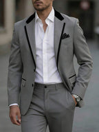 Mens Trouser Suit Shawl Collar Blazer Two-Piece Set – Vandro