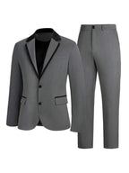 Mens Trouser Suit Shawl Collar Blazer Two-Piece Set – Vandro