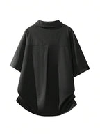 Mens T-Shirt Faux Linen Oversized Fit Short Sleeve Casual Shirt – Valner