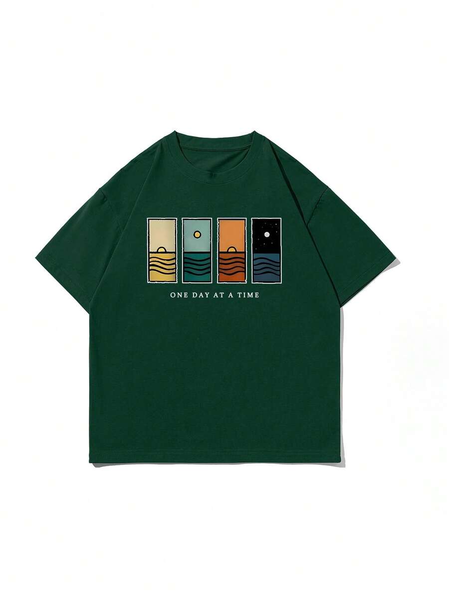Men's T-Shirt Minimalist Graphic Drop Shoulder Short Sleeve – Corso
