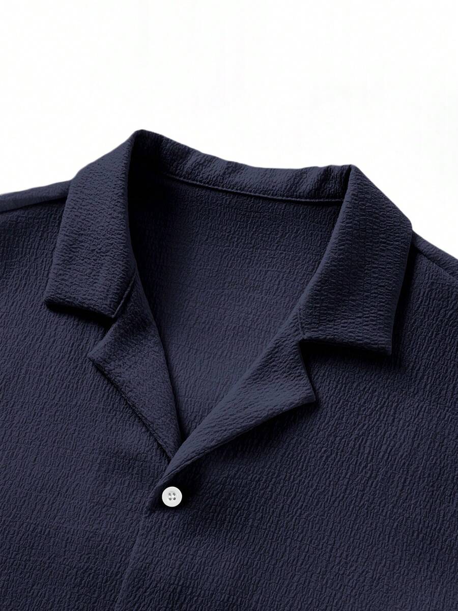 Mens Pant and Shirt Set Jacquard Short Sleeve Button-Up – Tarlen