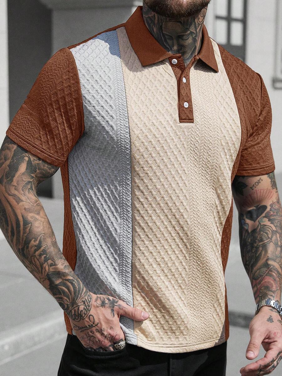 Mens Polo Shirt Contrast Binding Knit Short Sleeve – Valron